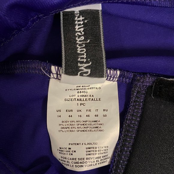 Miraclesuit Rialto Purple One Piece Swimsuit - Picture 6 of 9